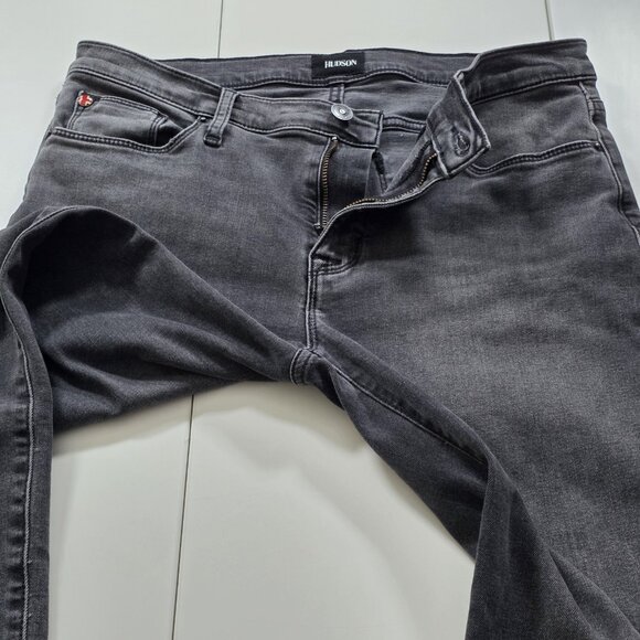 Hudson Natalie Jeans Womens 28 Gray Mid Rise Skinny Raw Hem Stretch Grunge Boho - Picture 9 of 14